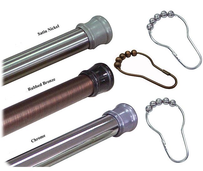 NEW! CHROME SHOWER TENSION ROD Fits 41-72" adjustable