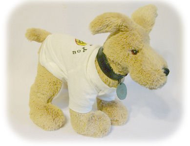 PLUSH GUND "I MISS YOU" DOG T-SHIRT Toy Stuffed Puppy