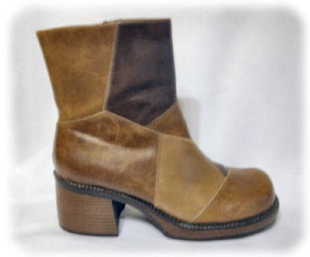 *PATCHWORK* PLATFORM BOOTS Size 8.5 Shoes BOHO CHUNKY