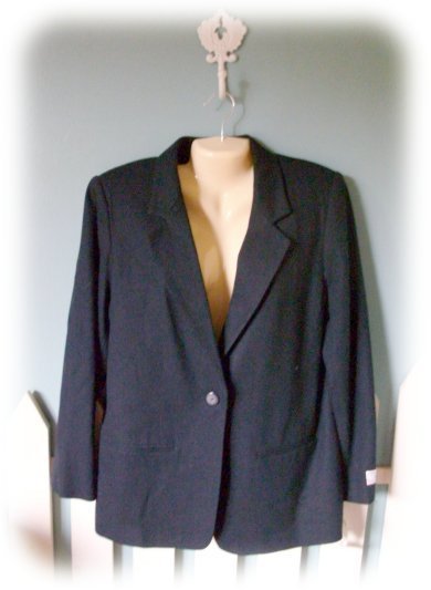 NEW *WORTHINGTON* Black 100% Wool Ladies BLAZER Size