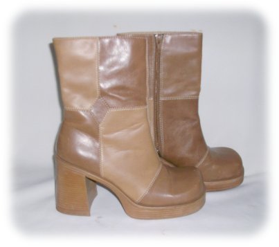 LEI *PATCHWORK* PLATFORM BOOTS Size 8 Shoes BOHO
