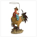 #37971 Cowboy Rooster with Lasso