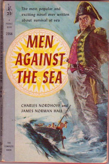 Men Against the Sea, Vintage Paperback, Adventure, Classics, Pocket Books #2358