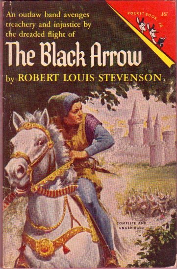 The Black Arrow, Stevenson, Adventure, Classics, Vintage Paperback Pocket Book #J-57