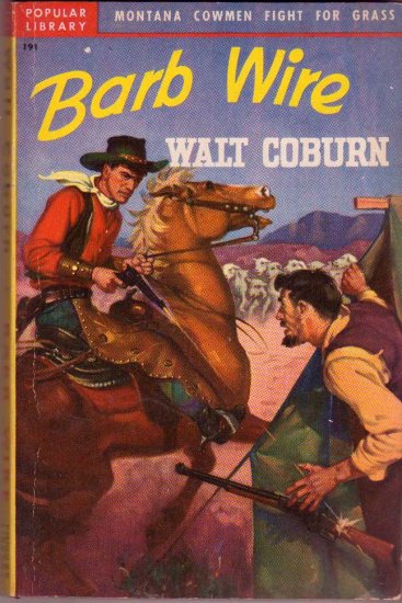 Barb Wire, Vintage Paperback Book, Popular Library #191, Western
