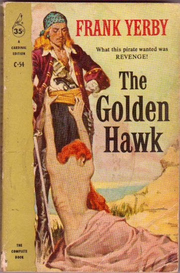 The Golden Hawk, Frank Yerby, Vintage Paperback Book, Pirate Adventure