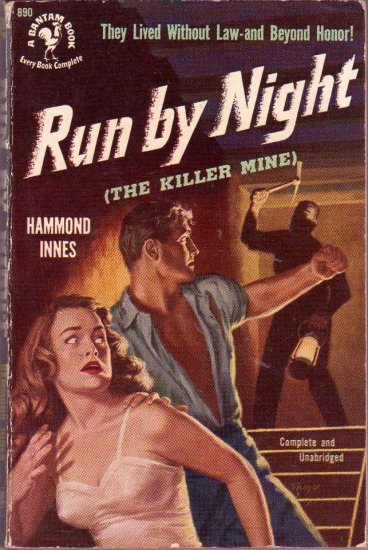 Run By Night, Hammond Innes, Vintage Paperback Book, Mystery, Bantam #890