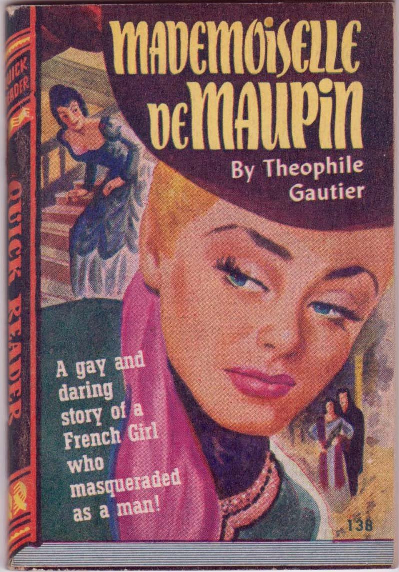 Mademoiselle deMaupin, Theophile Gautier, Vintage Paperback Book, Quick Reader #138, Gay, Lesbian