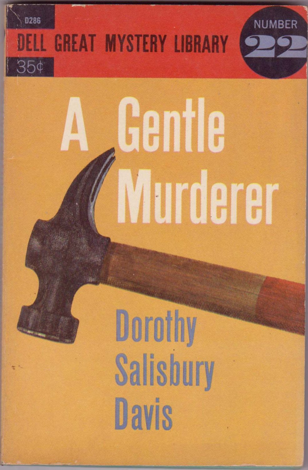 A Gentle Murder, Davis, Vintage Paperback Book, Dell #D-286, Mystery