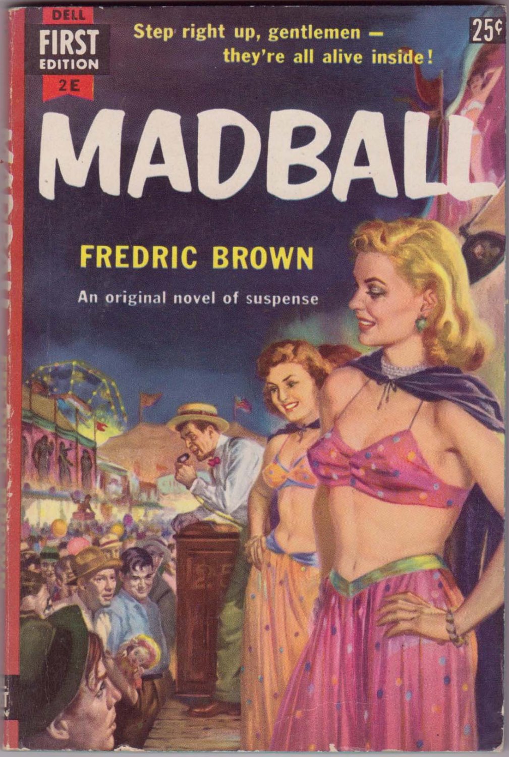 Madball, Fredric Brown, Vintage Paperback Book, Dell First Edition #2-E, Mystery, GGA, PBO