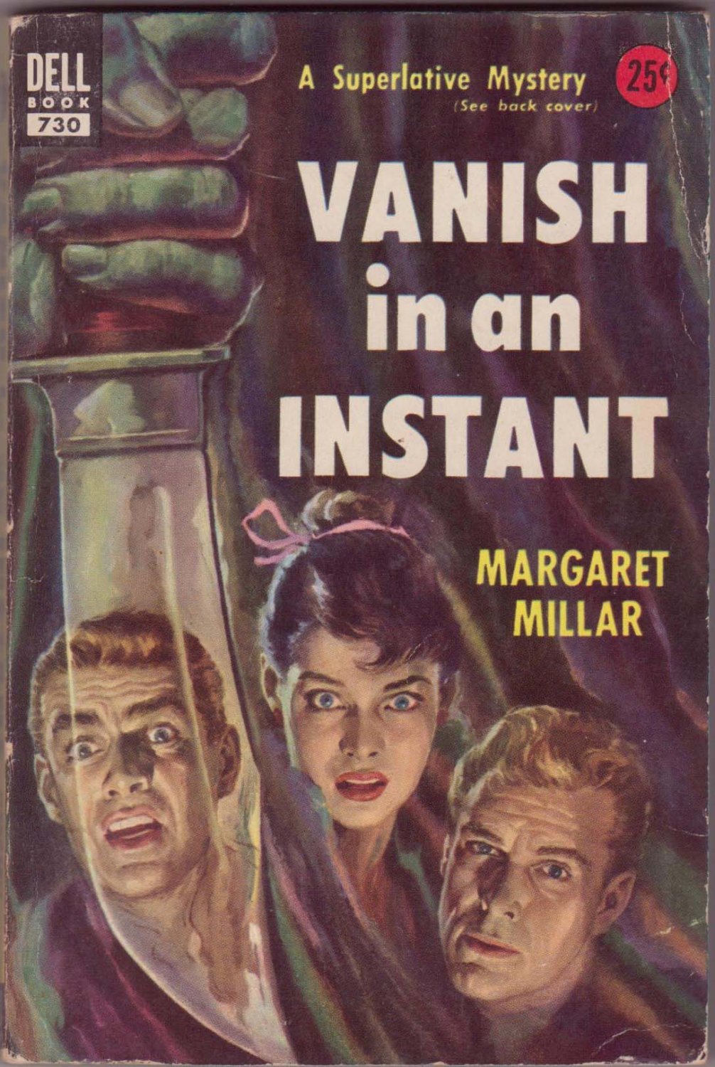 Vanish In An Instant, Millar, Vintage Paperback Book, Dell # 730, Murder, Mystery
