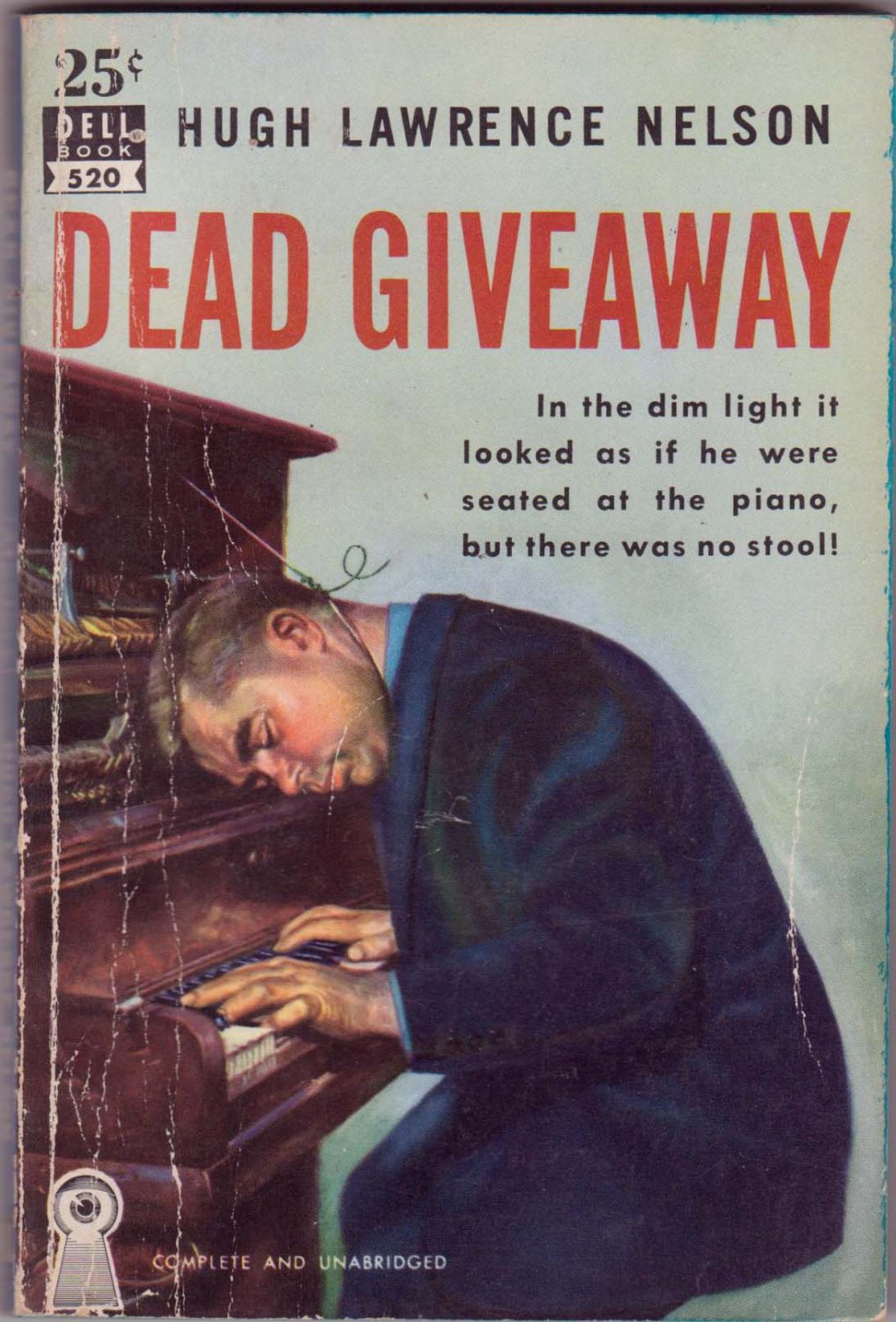 Dead Giveaway, H.L. Nelson, Vintage Paperback Book, Dell Mapback #520, Mystery
