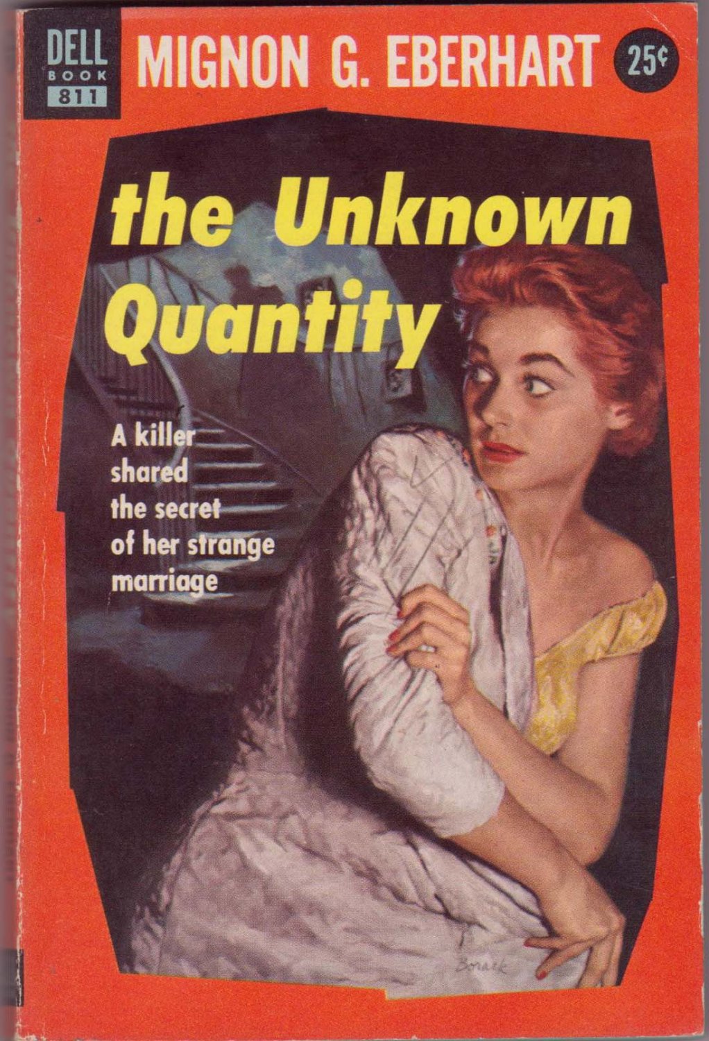 The Unknown Quantity, Eberhart, Vintage Paperback Book, Dell #811, Murder, Detective, Mystery