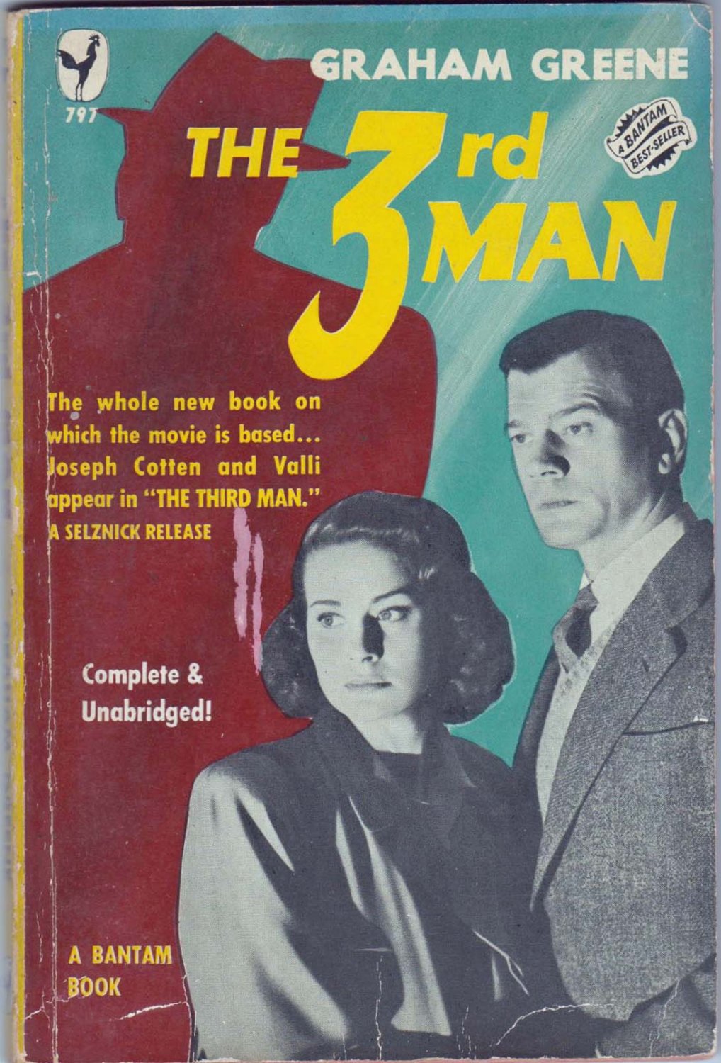 The 3rd Man, Graham Greene Vintage Paperback Book, Bantam #797, Mystery, Suspense