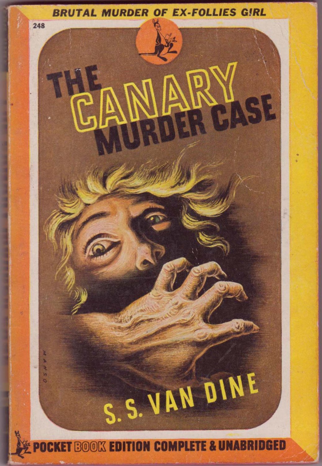 The Canary Murder Case, S.S. Van Dine, Vintage Paperback, Pocket Book #248, Mystery