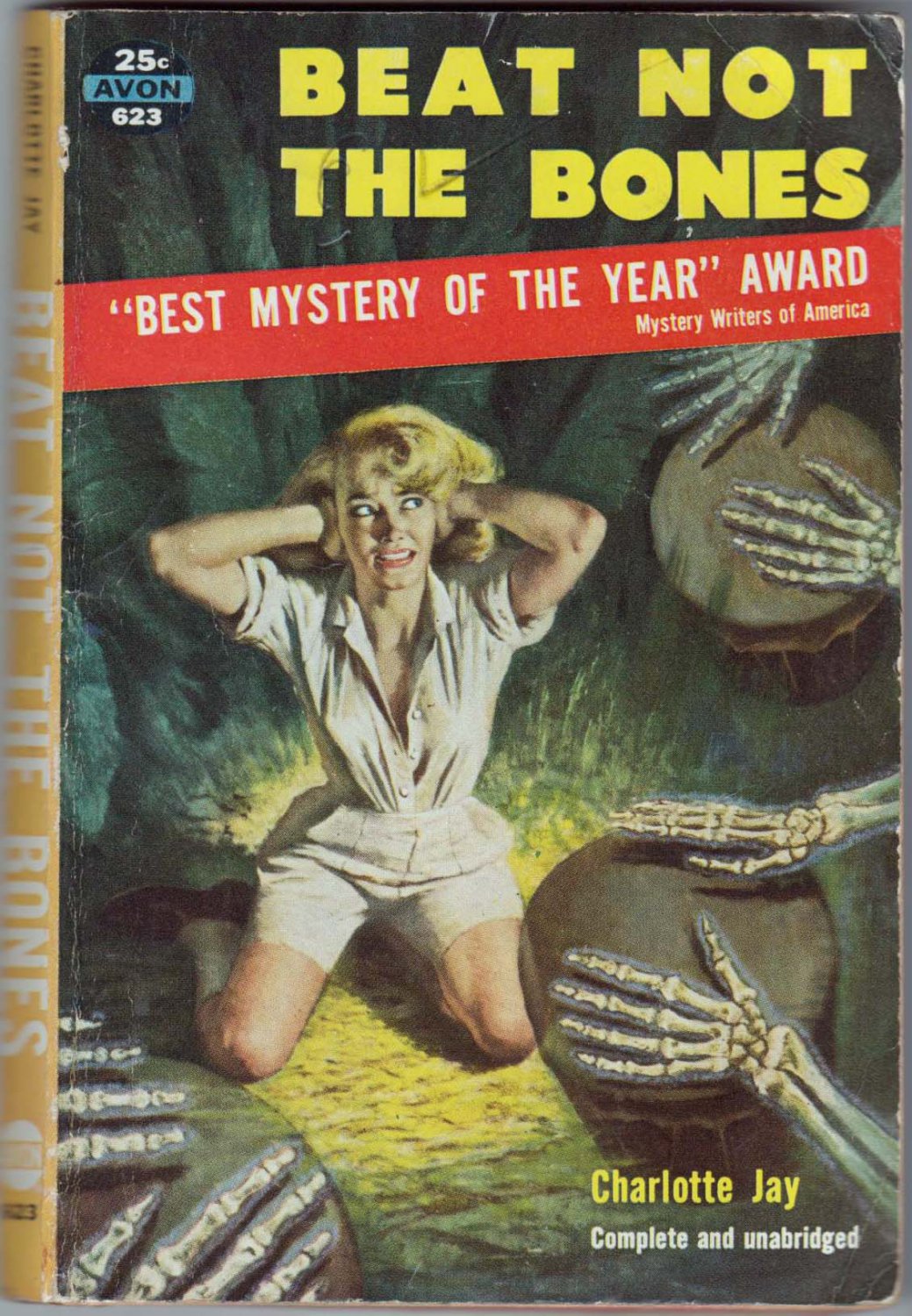 Beat Not The Bones, Charlotte Jay, Vintage Paperback Book, Avon #623, Mystery
