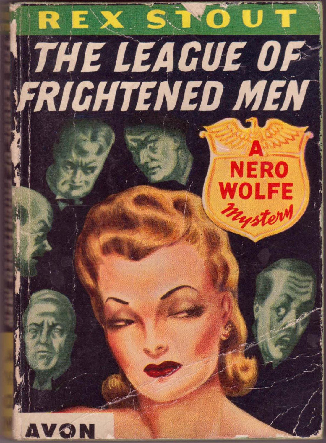 The League Of Frightened Men, Rex Stout, Vintage Paperback Book, Avon NO#-20, Mystery
