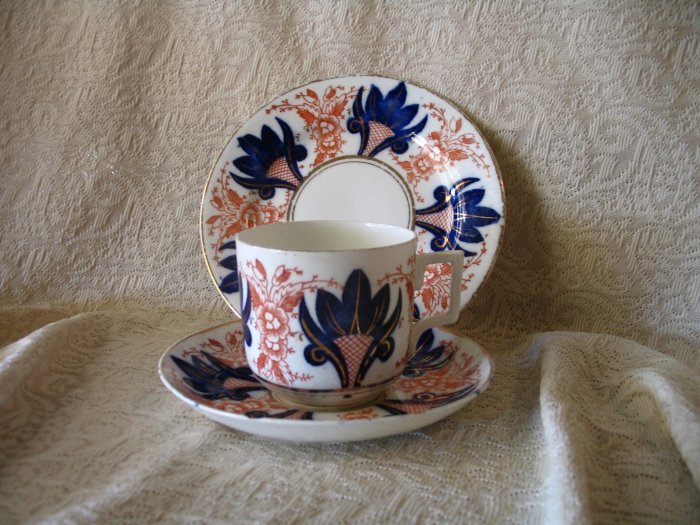 Vintage Hand Painted Flowers Tea Cup Saucer and Plate cuppatea.ecrater.com
