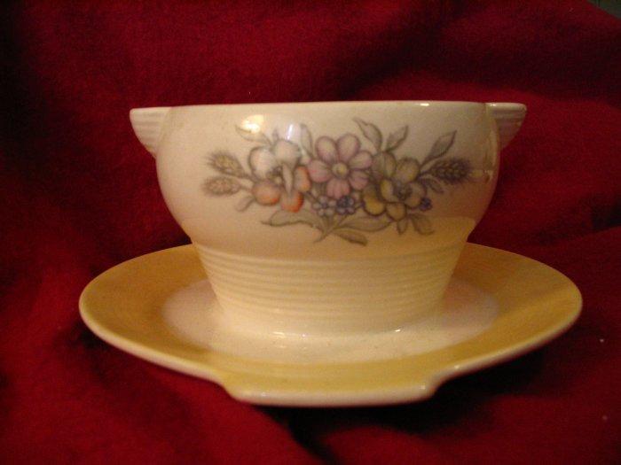 American Limoges Gravy Boat and Plate Sebring Triumph Oslo cuppatea.ecrater.com