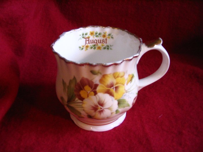 August Tea Cup Staffordshire Bone China Made in England cuppatea.ecrater.com