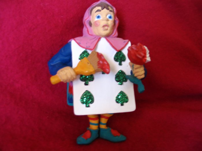 Seven of Spades Ornament Dept 56 Alice in Wonderland from cuppatea.ecrater.com