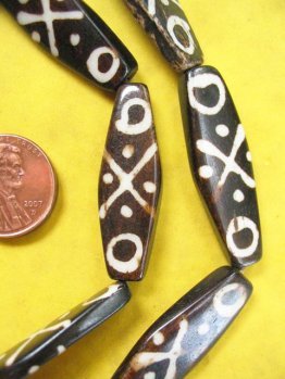Batik Bone Beads