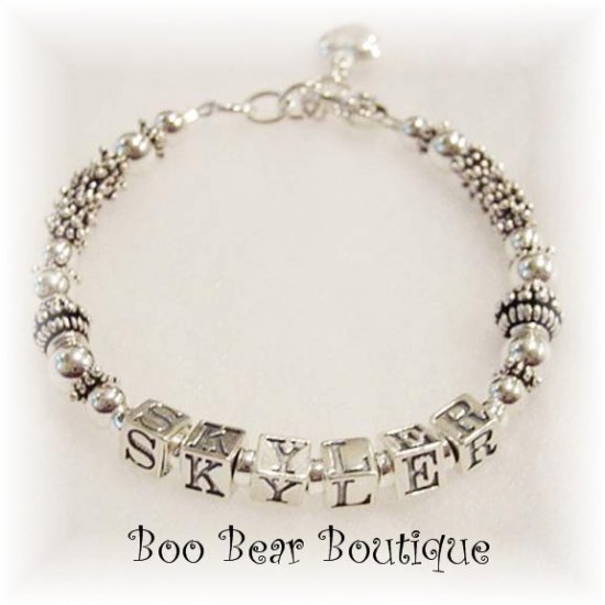 Sterling silver mothers bracelet