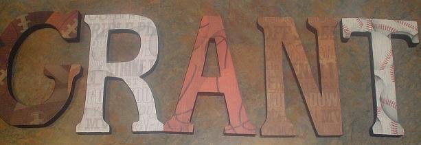 Custom wood letters