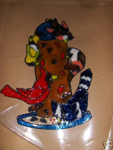 Bird Feeder Faux Stained Window Cling