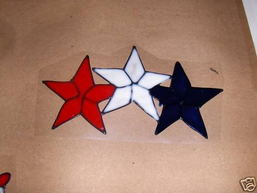 Patriotic Stars Faux Stained Window Cling