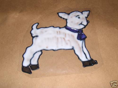 Lamb Faux Stained Window Cling