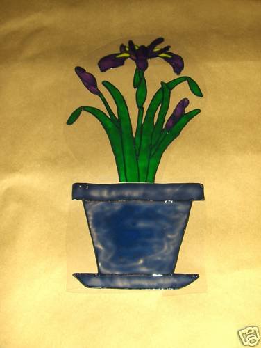 FLOWER Faux Stained Window Cling