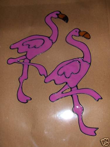 Flamgos Faux Stained Window Cling