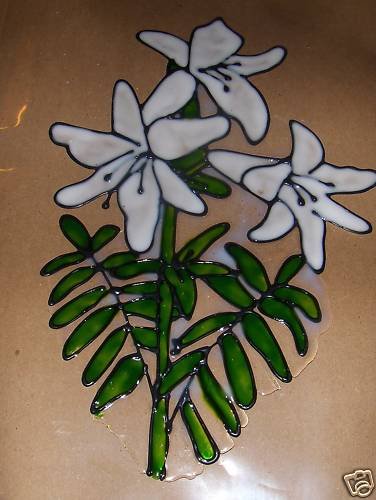 Lily;s Faux Stained Window Cling