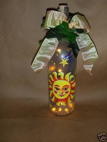 Sun ! Lighted Wine Bottle