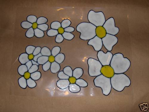 Daisy Faux Stained Window Cling