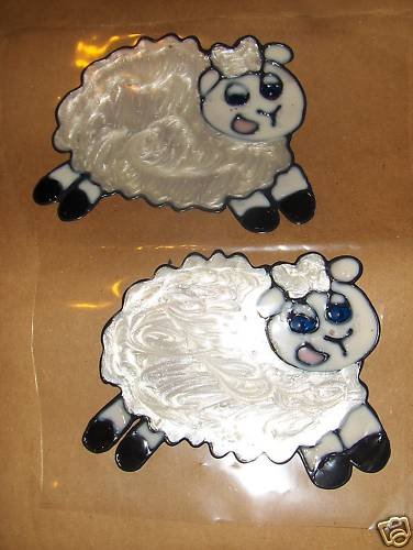 Sheep Faux Stained Window Cling