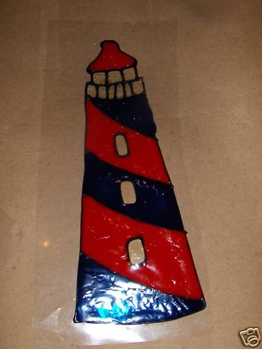 Lighthouse Faux Stained Window Cling