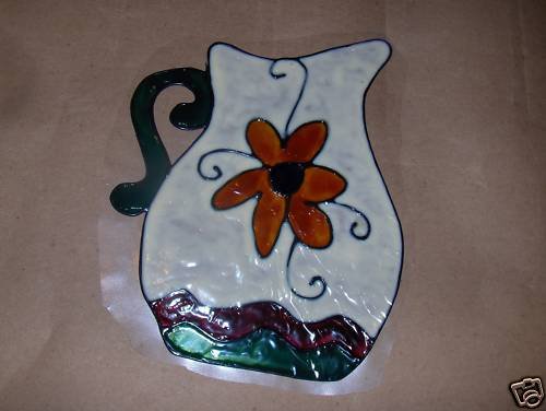 Water Pitcher Faux Stained Window Cling