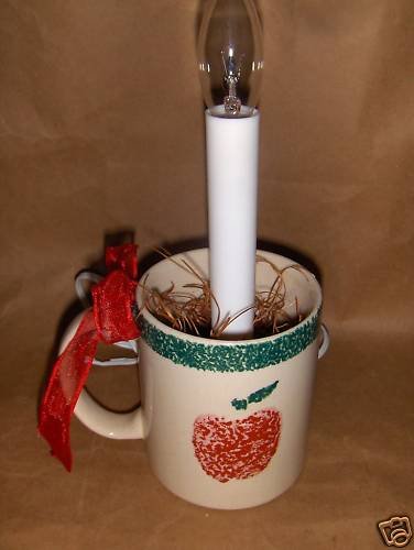 Apples Lighted Coffee Cup