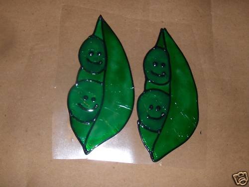 2 Peas In A Pod Faux Stained Window Cling