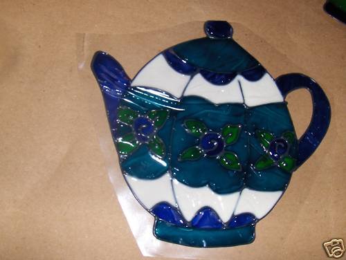 TeaPot Faux Stained Window Cling