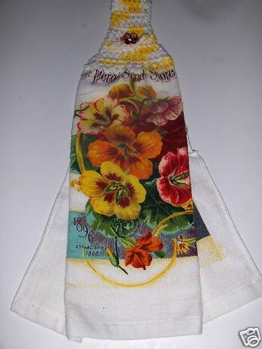 Pansie Hanging Kitchen Crochet Top Dish Towel