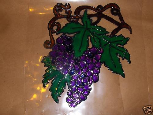 Grapebunch Faux Stained Window Cling