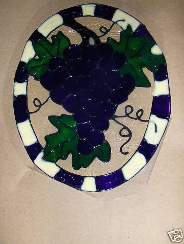 Grapebunch Faux Stained Window Cling