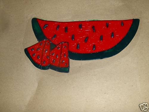 Watermelon Faux Stained Window Cling