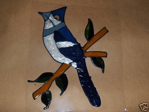 BlueJay Faux Stained Window Cling