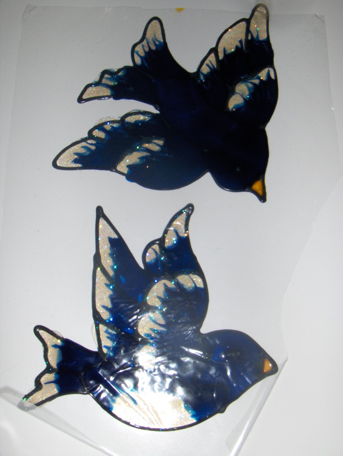 Bluebird Faux Stained Window Cling
