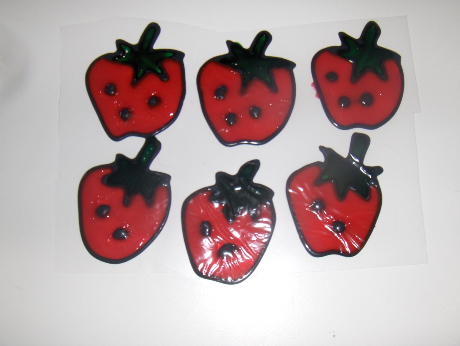 Strawberry Faux Stained Window Cling