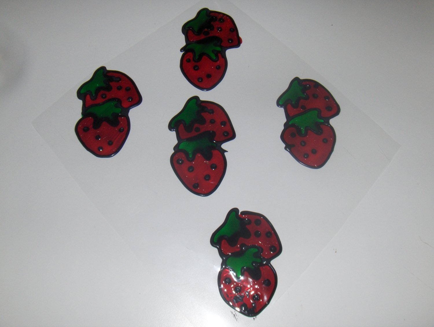 Strawberry Faux Stained Window Cling